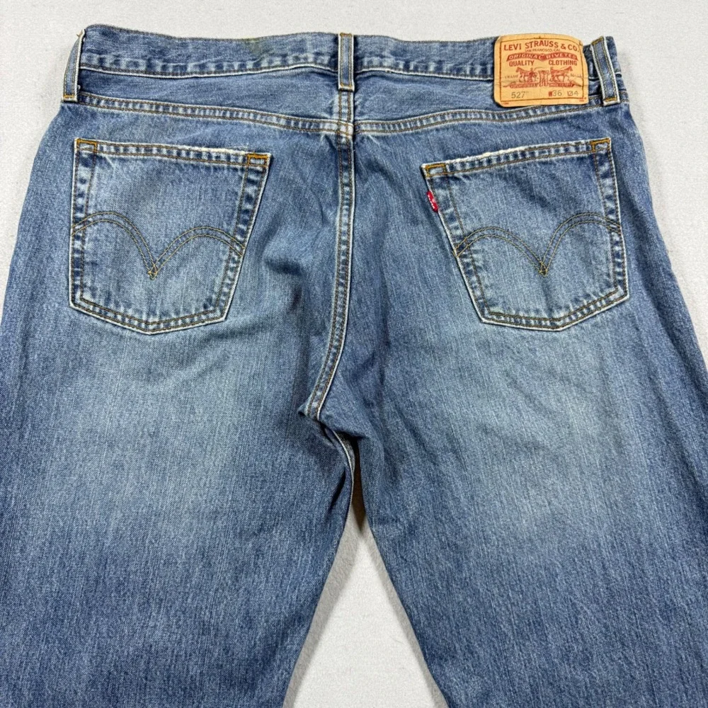 Levis Low Rise Bootcut Jeans Mens Blue Denim Medium Wash Cotton Pants‎